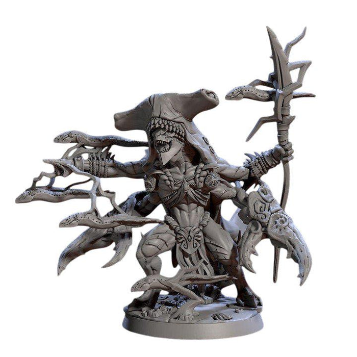 Zarkash Master of the Lightning Eels Jurakin, 12k Resin Dungeons and Dragons Miniatures DnD D&D Mini 32mm Lot