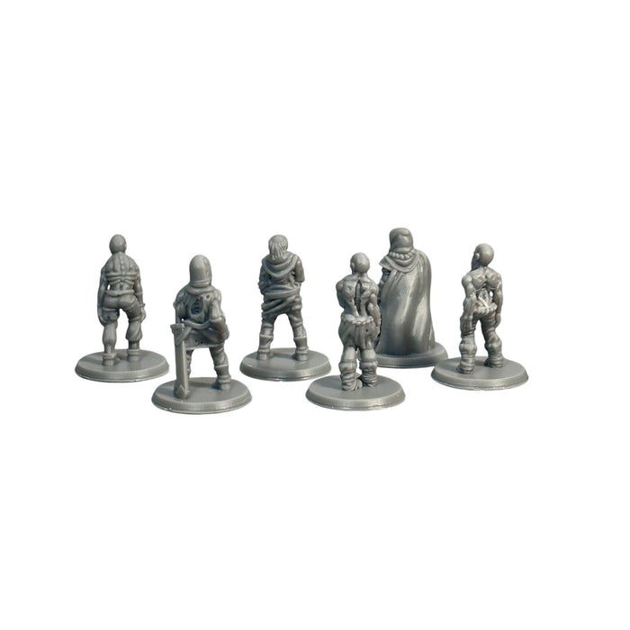 Zombie Horde (Set of 6), 12k Resin Dungeons and Dragons Miniatures DnD D&D Mini 32mm Lot