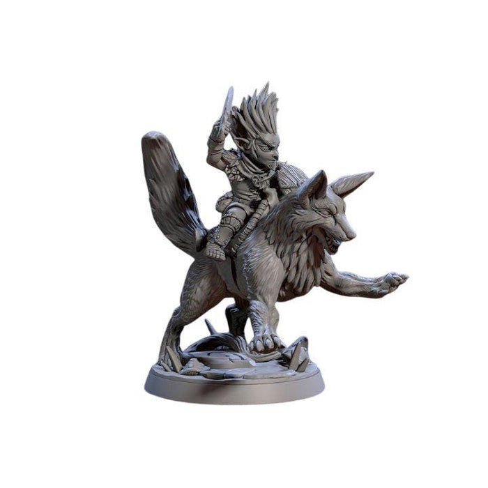 Lurikeen Fox Rider B, 12k Resin Dungeons and Dragons Miniatures DnD D&D Mini 32mm Lot