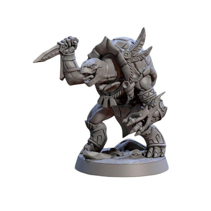 Jadeshell Turtlekin B, 12k Resin Dungeons and Dragons Miniatures DnD D&D Mini 32mm Lot