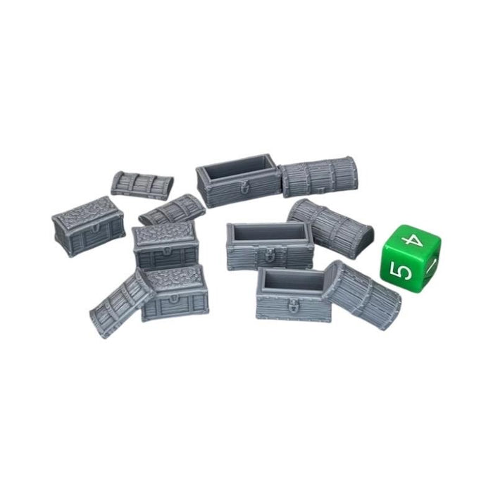 Chest Set, Dungeons and Dragons DnD Scatter Terrain Mini 32mm Lot