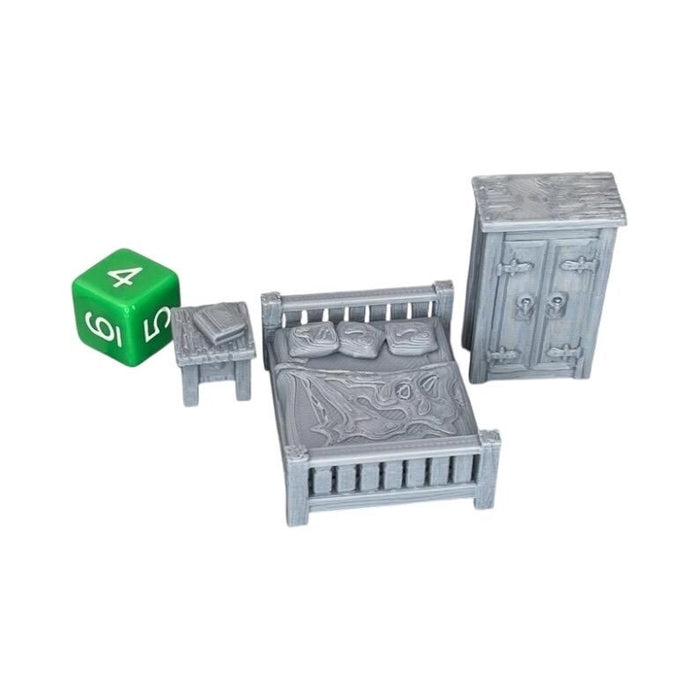 Double Bed Furniture, Dungeons and Dragons DnD Scatter Terrain Mini 32mm Lot