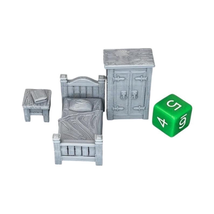 Single Bed, Dungeons and Dragons DnD Scatter Terrain Mini 32mm Lot