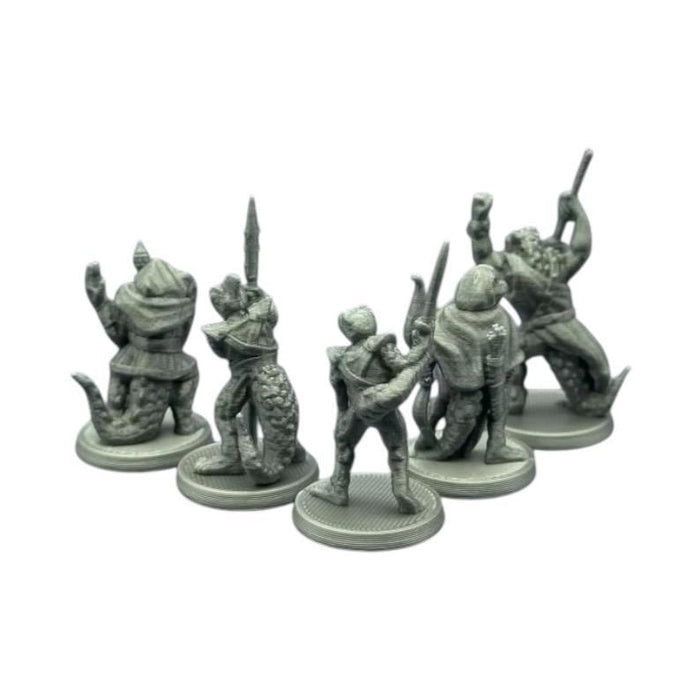 Lizardfolk Warband (Set of 5), PLA Dungeons and Dragons DnD Miniatures D&D