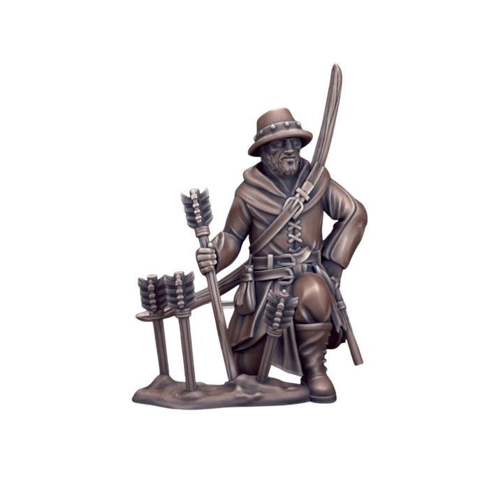 Townspeople Archer, 12k Resin Dungeons and Dragons DnD Miniatures D&D Mini 32mm Lot