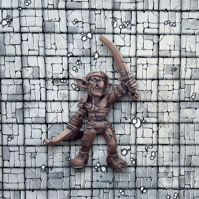 Goblin with two swords, 12k Resin Dungeons and Dragons DnD Miniatures D&D Mini 32mm Lot