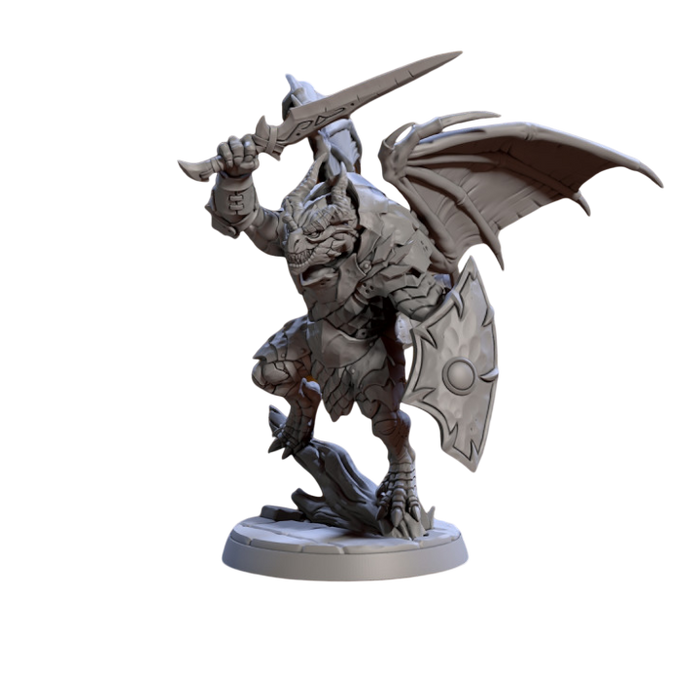 Draconian Shock Troop, 12k Resin Dungeons and Dragons DnD Miniatures D&D Mini 32mm Lot