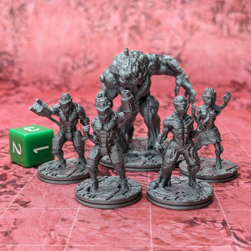 Alien Hive Mutants (Set of 5), Cyberpunk Warhammer Starfinder Sci Fi Miniature Mini