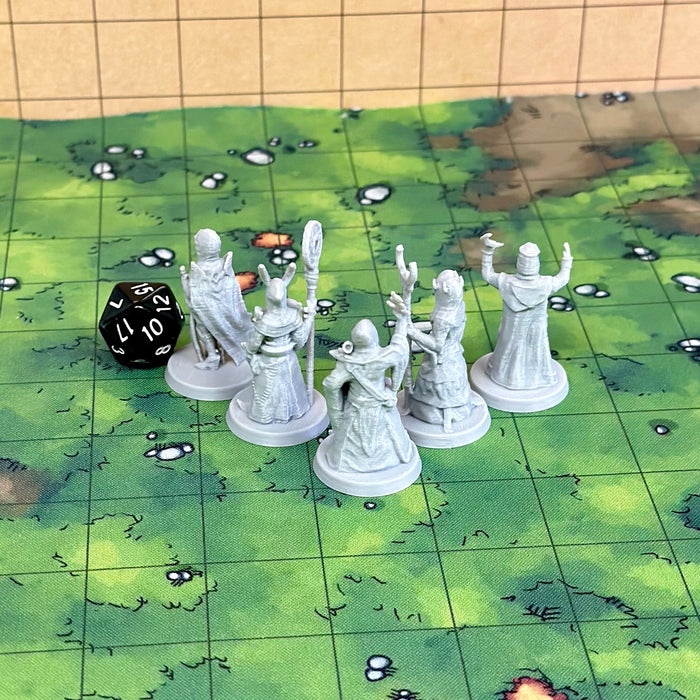 Cultists (Set of 5), Dungeons and Dragons Miniature DnD Miniature Mini 32mm Lot