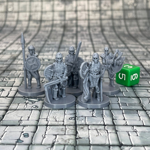 Skeleton Warriors (Set of 5), Dungeons and Dragons Miniatures DnD D&D Mini 32mm Lot