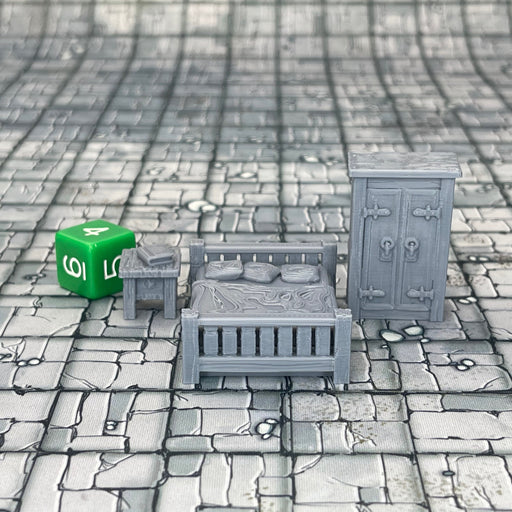 Double Bed Furniture, Dungeons and Dragons DnD Scatter Terrain Mini 32mm Lot