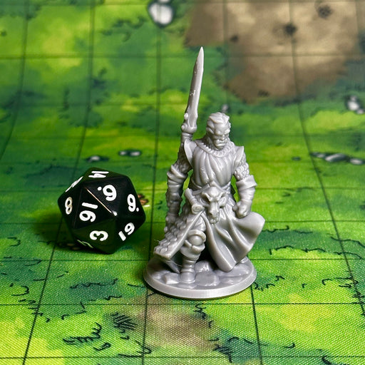 Half Orc Male 02, 12k Resin Dungeons and Dragons Miniatures DnD D&D Mini 32mm Lot